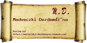 Medveczki Dezdemóna névjegykártya